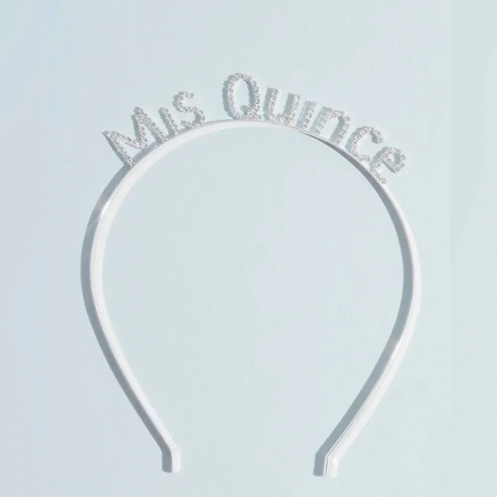 NWT Mid Quince blingy headband for quincenera silver headband‎